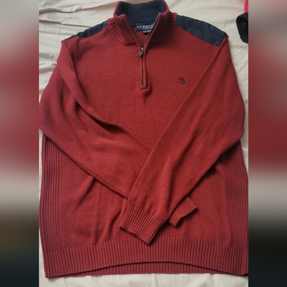 U.S Polo Assn Collard Zip Up, Red , Navy Blue,  Brand New , Never Worn XL - Picture 5 of 7